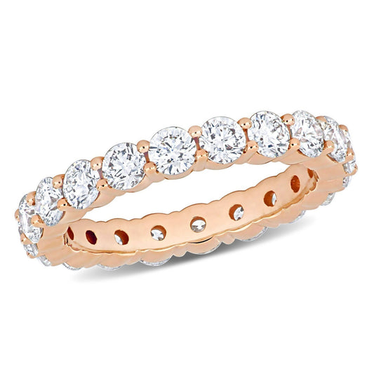 Round Cut Cubic Zirconia in 925 Sterling Silver Wedding Bands 1