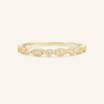 Stunning 0.2 TCW Round Moissanite Stones Half Eternity Wedding Bands 1