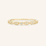 Stunning 0.2 TCW Round Moissanite Stones Half Eternity Wedding Bands 1