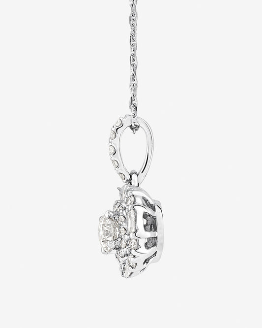 Round Cut Cubic Zirconia in 925 Sterling Silver Necklace 2