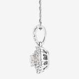 Round Cut Cubic Zirconia in 925 Sterling Silver Necklace 2