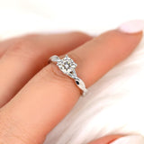Stunning 1 CT Cushion Moissanite Engagement Ring With Solitaire Design 6