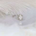 Stunning 2.0 CT Oval Moissanite Engagement Ring with Pave Design 4