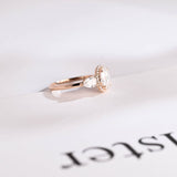 Stunning 1.0 - 2.0 CT Oval Moissanite Engagement Ring with Three Stone & Halo Design 9