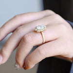 Stunning 1.5 - 2.5 CT Radiant Moissanite Engagement Ring with Pave & Halo Design 4