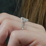 Stunning 1.0- 2.0 CT Oval Moissanite Engagement Ring with Hidden Halo Design 5