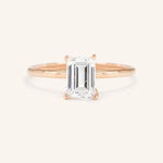 Stunning 1 CT Emerald Moissanite Engagement Ring With Solitaire Design 5