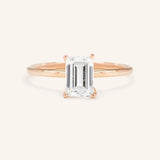 Stunning 1 CT Emerald Moissanite Engagement Ring With Solitaire Design 5
