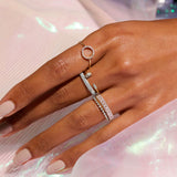 Stunning 0.27 TCW Round Moissanite Stones Full Eternity Wedding Bands 7