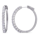 Round Cut Cubic Zirconia in 925 Sterling Silver Earrings 2