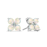 1.16 TCW Round Opal Lab Made Diamond- October Birthstone Studs 5