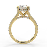 Stunning 2.40 CT Cushion Moissanite Engagement Ring with Hidden Halo & Pave Design 2