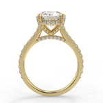 Stunning 2.40 CT Cushion Moissanite Engagement Ring with Hidden Halo & Pave Design 2