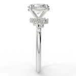 Stunning 1.42 CT Oval Moissanite Engagement Ring with Cluster Design 7