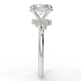 Stunning 1.42 CT Oval Moissanite Engagement Ring with Cluster Design 7