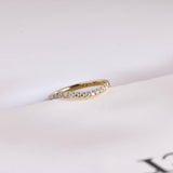 Stunning 0.3 TCW Round Moissanite Stones Half Eternity Wedding Band 1
