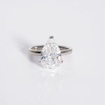 Stunning 3.0 CT Pear Cut Moissanite Engagement Ring with Solitaire Design 1