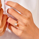 Stunning 1.50 CT Emerald Moissanite Engagement Ring with Solitaire Design 6