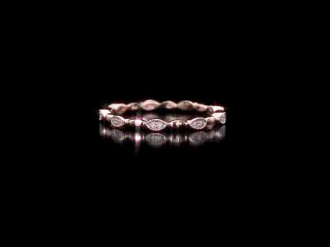Round Cut Cubic Zirconia in 925 Sterling Silver Wedding Bands 7