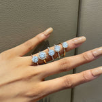 Stunning 1.0 CT Round Moissanite Engagement Ring with Solitaire Design 12