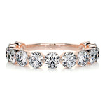 2 CT Round Half Eternity CVD EF/VVS Diamond Wedding Band 13