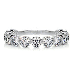 2 CT Round Half Eternity CVD EF/VVS Diamond Wedding Band 1