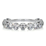 2 CT Round Half Eternity CVD EF/VVS Diamond Wedding Band 1