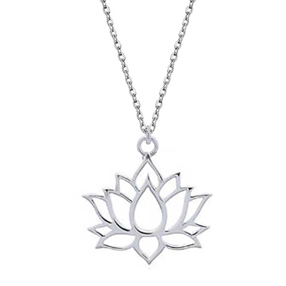 Round Cut Cubic Zirconia in 925 Sterling Silver Necklace 1