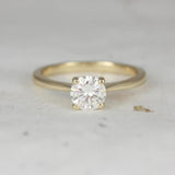 Stunning 1 CT Round Moissanite Engagement Ring With Solitaire Design 1