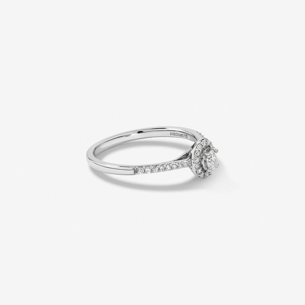 Stunning 0.2 CT Oval Moissanite Engagement Ring with Pave and Halo Design 2