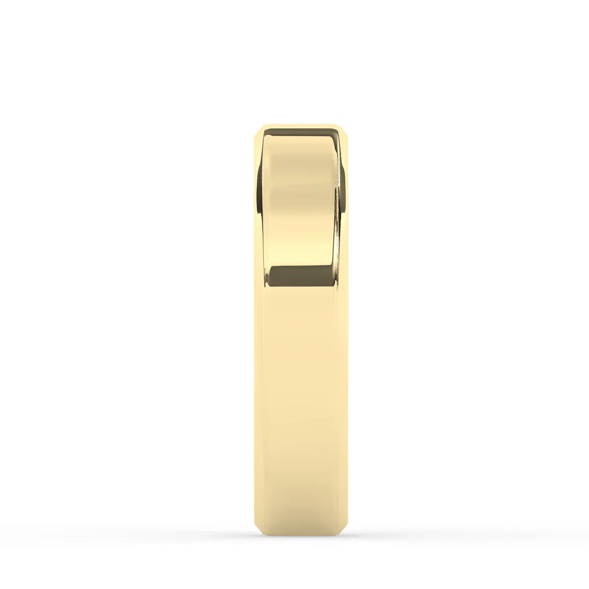 Delicate Plain Men's Wedding Band in Solid Gold 5