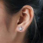 Round Cut Cubic Zirconia in 925 Sterling Silver Earrings 3