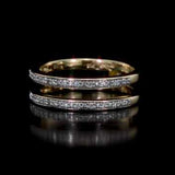 Round Cut Cubic Zirconia in 925 Sterling Silver Wedding Bands 7