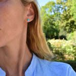 0.90 TCW Round Topaz Lab Made Diamond- December Birthstone Studs 7
