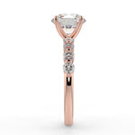 Stunning 2.0 CT Round Moissanite Engagement Ring with Pave Design 10