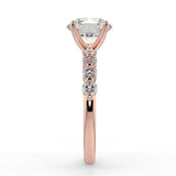 Stunning 2.0 CT Round Moissanite Engagement Ring with Pave Design 10