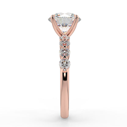 Stunning 2.0 CT Round Moissanite Engagement Ring with Pave Design 10