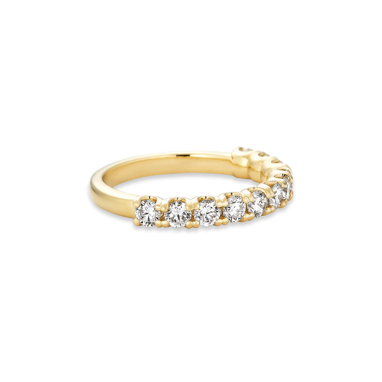 Stunning 0.9 TCW Round Moissanite Stones Half Eternity Wedding Band 2
