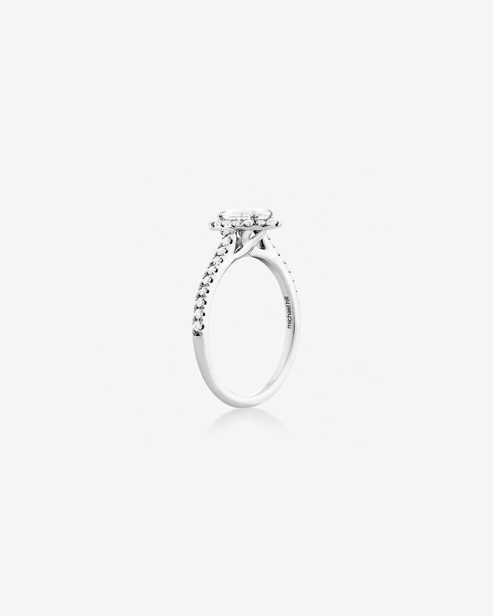 Stunning 0.9 CT Oval Moissanite Engagement Ring In Halo & Pave Design 3