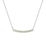 0.33 TCW Round Peridot Lab Made Diamond- August Birthstone Necklace 9