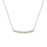 0.33 TCW Round Peridot Lab Made Diamond- August Birthstone Necklace 9
