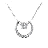 Round Cut Cubic Zirconia in 925 Sterling Silver Necklace 3
