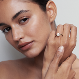 Stunning 1 CT Round Moissanite Engagement Ring with Solitaire Design