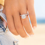 Stunning 0.4 TCW Round Moissanite Stone In Full Eternity Wedding Band 8