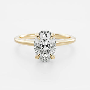 Stunning 2.0-3.0 CT Oval Moissanite Engagement Ring with Solitaire Design