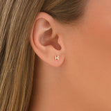 Round Cut Cubic Zirconia in 925 Sterling Silver Earrings 5