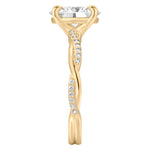 Stunning 1.0- 2.0 CT Oval Moissanite Engagement Ring with Twisted Pave Design 4