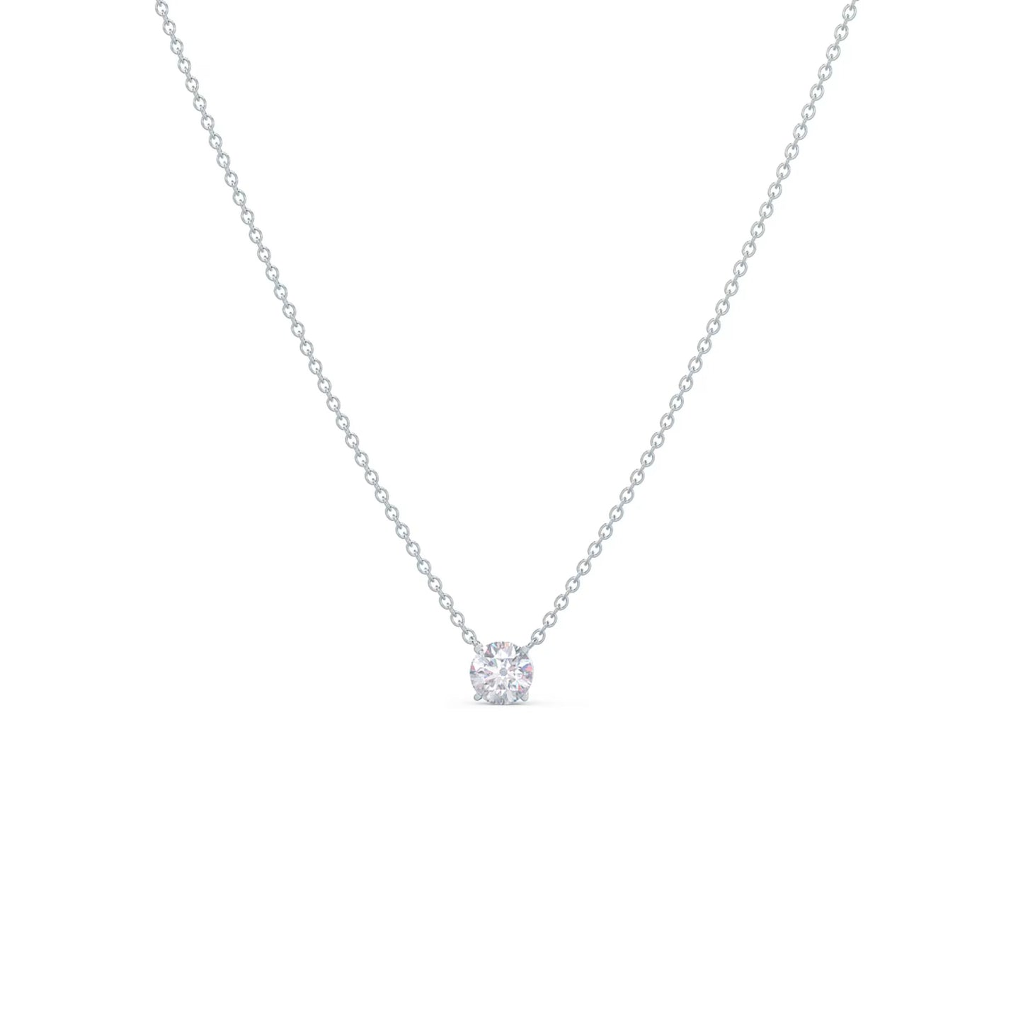 1.0 CT Round Shape Moissanite Diamond Solitaire Pendant Necklace in Solid Gold 4