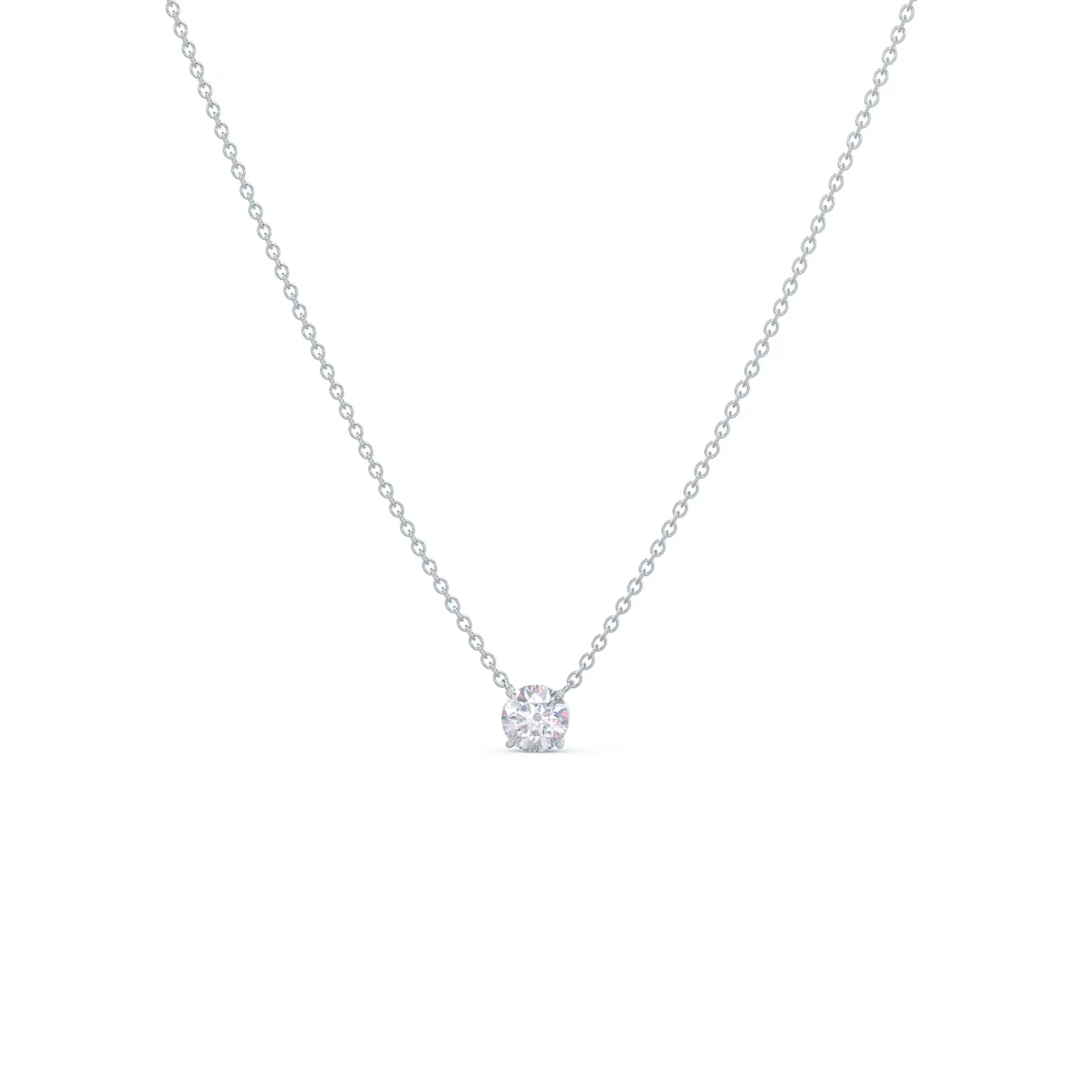 1.0 CT Round Shape Moissanite Diamond Solitaire Pendant Necklace in Solid Gold 4
