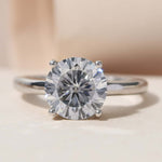 Round Cut Solitaire Style  Cubic Zirconia in 925 Sterling Silver Jewelry 2